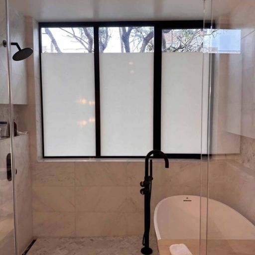 Privacy window film bathroom