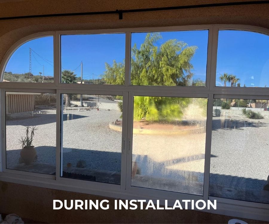 Before and After the installation of Solar Window Film. Hondon de las Frailes, inland Alicante Province 5