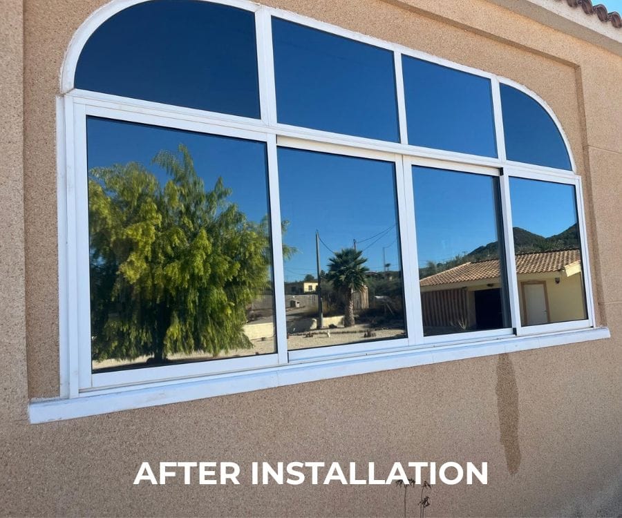 Before and After the installation of Solar Window Film. Hondon de las Frailes, inland Alicante Province 8