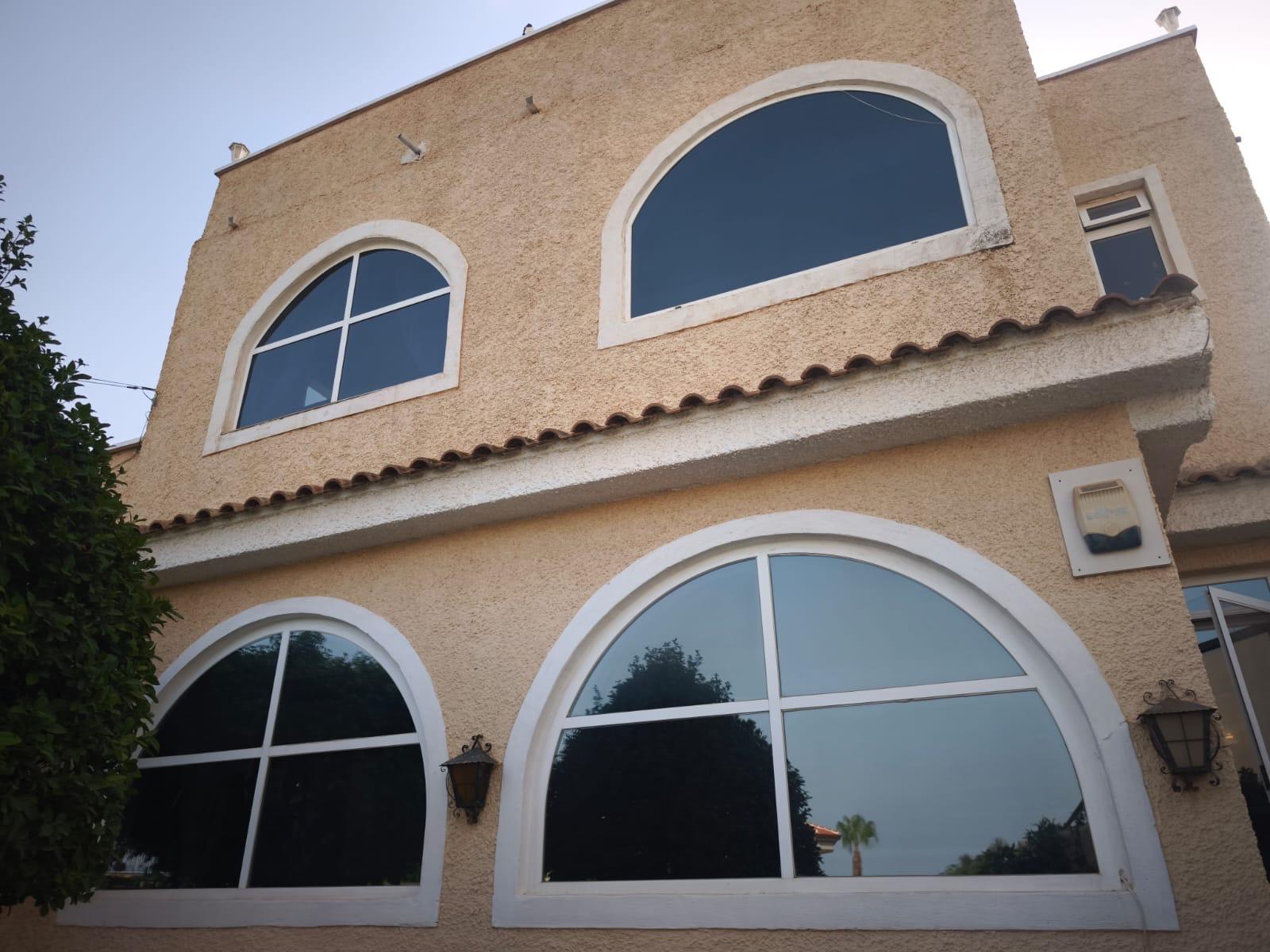 Silver 35 Exterior installed solar window film