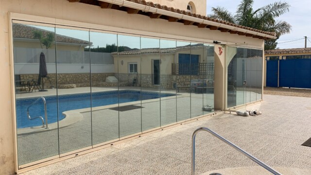 Window film installation in Spain