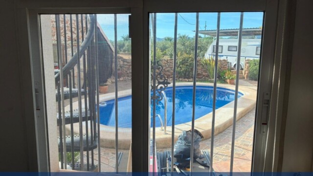 Titanium window film installation in Fuente Alamo, Murcia